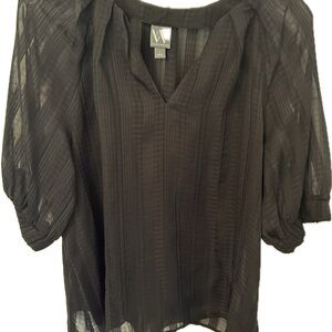 Worthington Black Sheer Blouse *New with tags*